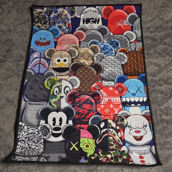 18"×31" Colorful Bearbrick Rug - Picture 1 of 1